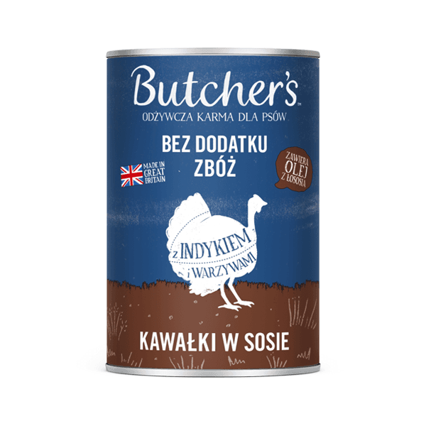 Butcher's Original kawałki w sosie z indykiem i warzywami
