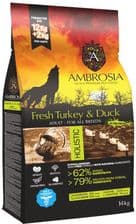 Ambrosia Fresh Turkey & Duck Adult 12kg