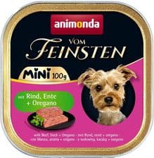 Animonda Mini Adult Mokra Karma Dla Psa Wołowina Kaczka Oregano – opakowanie karmy