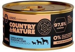 Country&Nature Bezzbożowa Mokra Karma Łosoś Ze Szpinakiem