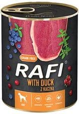 Rafi Dolina Noteci Rafi Z Kaczką Borówkami i Żurawiną – opakowanie karmy