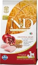 Farmina N&D Low Grain Chicken & Pomegranate Light Mini & Medium