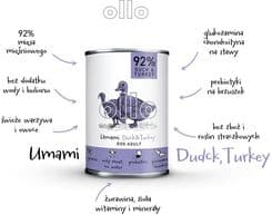 Karma mokra OLLO UMAMI DUCK AND TURKEY - KACZKA I INDYK
