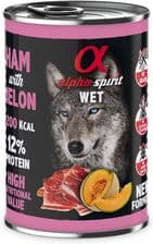 Alpha Spirit Mokra Karma Dla Dorosłych Psów Wszystkich Ras Z Szynką I Melonem – opakowanie karmy