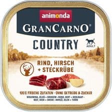 Animonda Grancarno Country Wołowina, Dziczyzna i Brukiew Mokra Karma Dla Psa – opakowanie karmy