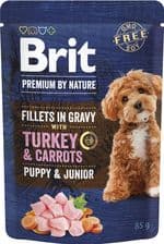 Brit Premium by Nature Dog Fillets In Gravy Puppy & Junior With Turkey & Carrot – opakowanie karmy
