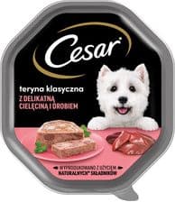 Cesar Tacka Mokra Karma Dla Dorosłych Psów Teryna Z Delikatną Cielęciną I Drobiem