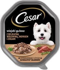 Cesar Tacka Mokra Karma Dla Dorosłych Psów W Sosie Z Delikatną Wołowiną Indykiem I Ziołami