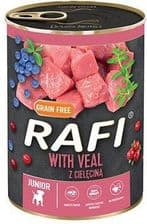 Rafi Junior Z Cielęciną Żurawiną I Borówką – opakowanie karmy