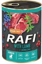 Rafi Junior Z Jagnięciną Żurawiną I Borówką – opakowanie karmy