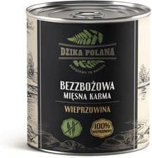 Dzika Polana Naturalna Bezzbożowa Puszka Z Wieprzowiną Dla Psa 100% Wieprzowiny – opakowanie karmy
