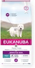 Eukanuba Daily Care Sensitive Skin dla dorosłych psów z wrażliwą skórą 12kg – opakowanie karmy