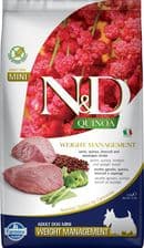 Farmina N&D Quinoa Dog Weight Management Lamb Broccoli Adult Mini Jagnięcina 2,5kg – opakowanie karmy