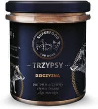 Happy Snacky Trzypsy Wieprzowina Dzik 69% Mięsa Mokra Karma Dla Psa – opakowanie karmy