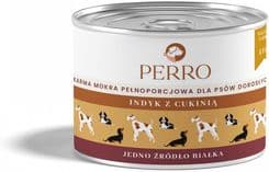 Perro Karma Mokra Indyk Z Cukinią Monobiałkowa Formuła Dla Psów Dorosłych – opakowanie karmy