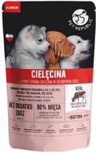 Pet Republic Junior Drobno Siekane Kawałki W Delikatnym Sosie Cielęcina – opakowanie karmy