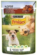 Nestle Polska Purina Friskies Adult Jagnięcina i Marchewka w Sosie Saszetka dla Psa – opakowanie karmy