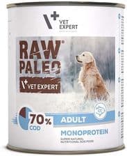 Raw Paleo Adult Dog Cod Mokra Karma Dla Psów Dorosłych Monoproteina Z Dorszem – opakowanie karmy