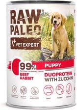 Raw Paleo Beef&Rabbit Puppy Can Mokra Karma Dla Szczeniąt Duoproteina Wołowina Z Królikiem