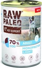 Raw Paleo Cod Light Monoprotein Adult Dog Mokra Karma Dla Psów Z Tendencją Do Nadwagi Monoproteina Z Dorszem – opakowanie karmy