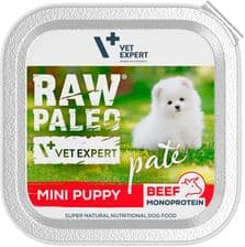 Vet Expert Raw Paleo Pate Mini Puppy Beef Mokra Karma Dla Szczeniąt Wołowina – opakowanie karmy
