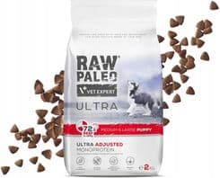 RAW PALEO ULTRA BEEF PUPPY MEDIUM/LARGE - sucha karma z wołowiną dla szczeniąt ras średnich i dużych