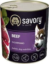 Savory Dog Adult Mono Beef Karma Mokra Monoproteinowa Dla Dorosłych Psów Wszystkich Ras Z Wołowiną